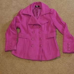 WOOL blend Double Breasted Pea Coat